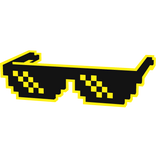 Yellow Cartoony Deal With It Shades 2025