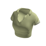 Yellow Cropped Polo Top