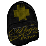 Yellow Cross Denim Backpack