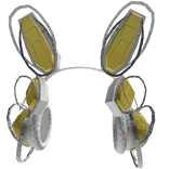 Yellow Cyber Bunny Tech Headphones