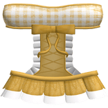 Yellow Gingham Doll Dress
