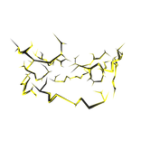 Yellow Glitched Lightning Aura Bottom