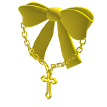Yellow Goth Ribbon for Korblox