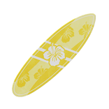 Yellow Hibiscus Surfboard - Waist 🌺