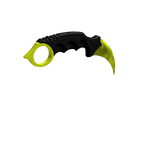 Yellow Karambit Knife on Waist