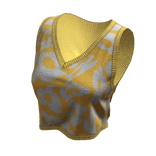 Yellow Knit Pride Collection Patterned Flower Vest