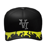 Yellow LA Tonal Flame Fitted Cap  | Tilted