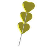 Yellow Lollipop Heart Candy