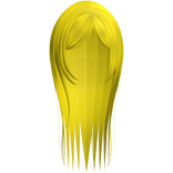 Yellow Long Straight Hair W Curtain Bangs