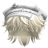 Yellow Messy Hair w/ Skull Punk Cap