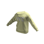 Yellow NYC Varsity Off Shoulder Sweater