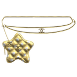 Yellow Polka Cstar Quilted Waist Bag Gold