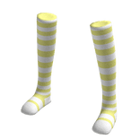 Yellow Striped Knee High Socks