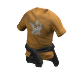 Yellow Tee & Tied Hoodie