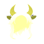 Yellow VTuber Long Hair Astral Horns & Cow Ears