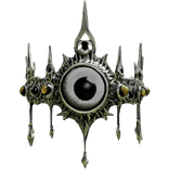 Yellow White Angel Eye Crystal Goth Crown