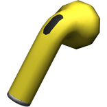 yellow wireless earbuds
