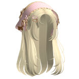 Yellow Wispy Hair W/ Mori Kei Neapolitan Bonnet