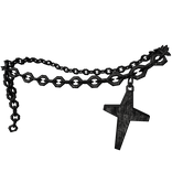 Black Chained Cross Belt