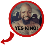 Yes King FREAKY brainrot meme arrow red