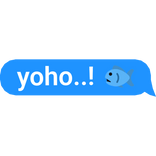 Yoho..! Text Message Blue