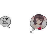 Yuki Suou Thinking Bubble + I Love Text