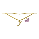 ♡ Z initial w bow ( Gold )
