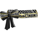 Zebra Gyaru Black Bow Belt 2000s Gold Agejo