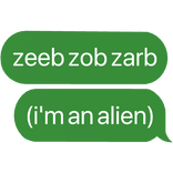 zeeb zob zarb (i'm an alien) text