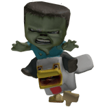 Zombie Riding Duck Funny Shoulder Pal