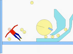 An example of Interactive Physics in use
