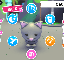 Adopt Me look after pet menu