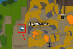 A map with the Flame Trainee's location marked in Slayers 2