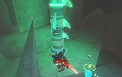 The green totem and Earth Fragment in Fisch