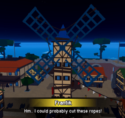 The stuck windmill cutscene in Blox Fruits