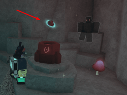 The pedestal with a Hexed Enchant Relic