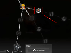 The Skill Tree with Flame Breathing highlighted