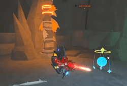 The orange totem and Solar Fragment in Fisch