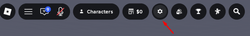 The Settings button in Jujutsu Shenanigans