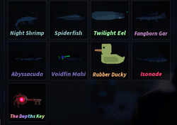 A complete Vertigo's Dip Bestiary in Fisch