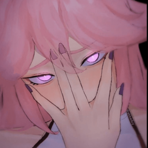 Aesthetic anime girl | Pink | Glow | Magic