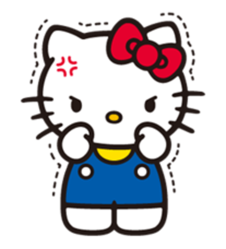 angry hello kitty