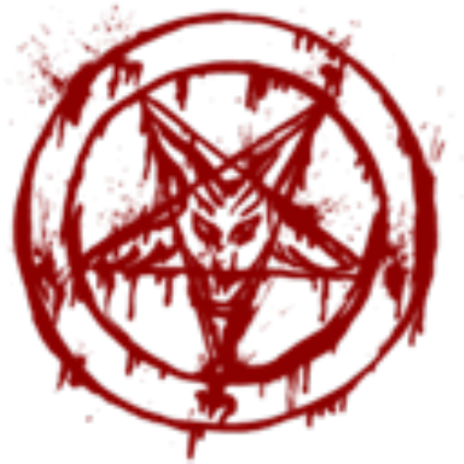 Dark Red/Blood Red Satanic Pentagram Symbol   