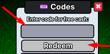 The code redeeming interface in Better Footballer