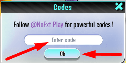 The code redeeming interface in Super Skiing Race