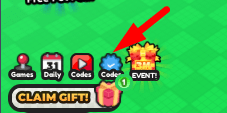 The Codes button in Dragon Race