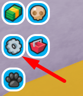 The Settings icon in Snow Plow Simulator