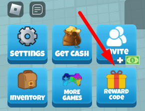 The code redeeming interface in Super Speed Tycoon