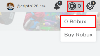 Check how much robux spent Robux icon