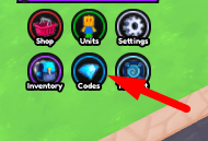 The Codes button in Anime Haven Simulator